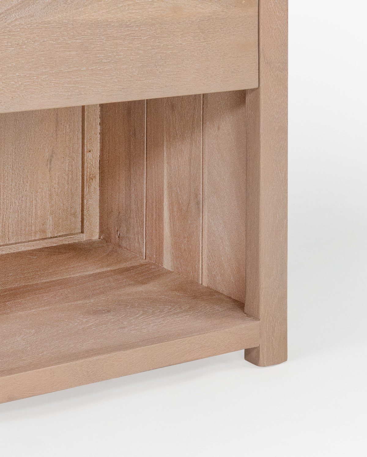 Mesita De Noche De Madera De Acacia Y Metal Negro Con 1 Cajón Jakson | Maisons Du Monde